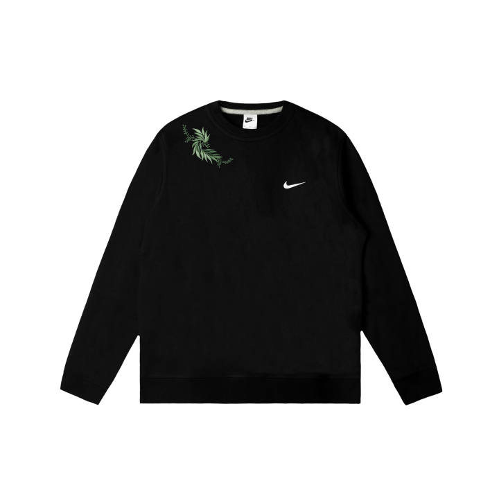 Nike Nike Club Sweatshirts Men's Black Crew Neck Moderate Regular