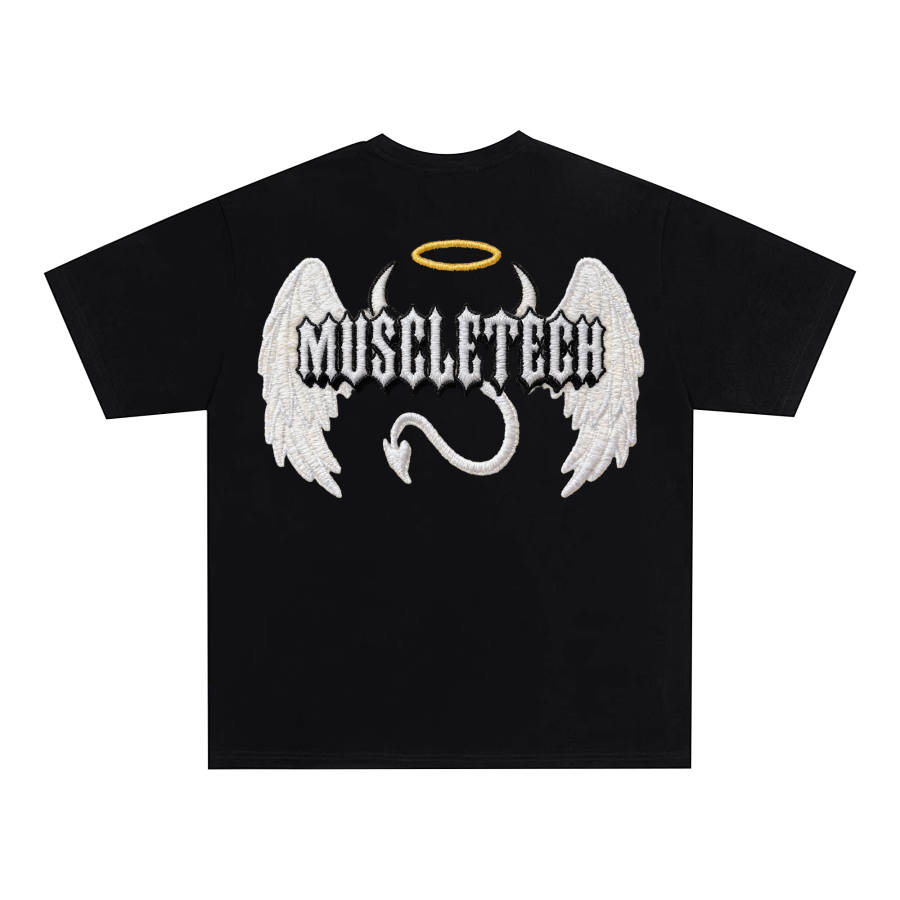 MUSCLETECH MUSCLETECH T Shirts Unisex Crew Neck Thin Straight Fit