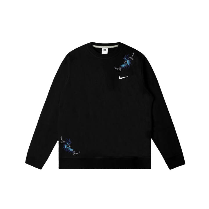 Nike Nike Club Sweatshirts Men's Black Crew Neck Moderate Regular