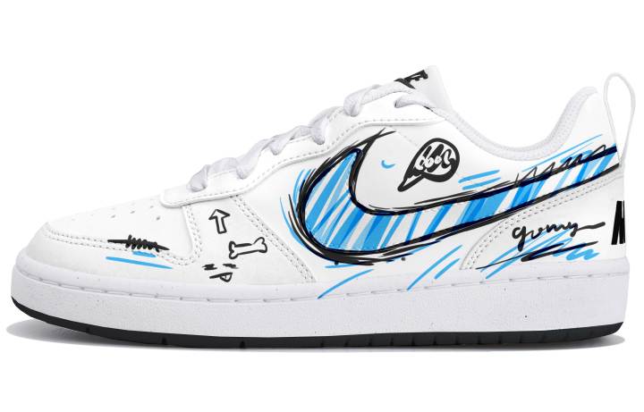 Nike Nike Court Borough 2 Low top Skateboard Shoes White Teenagers