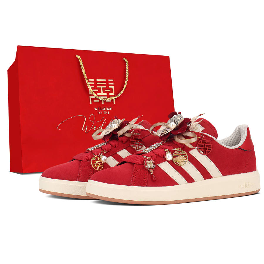 Adidas Adidas Grand Court Base 00s Low top Skateboard Shoes Unisex Red White