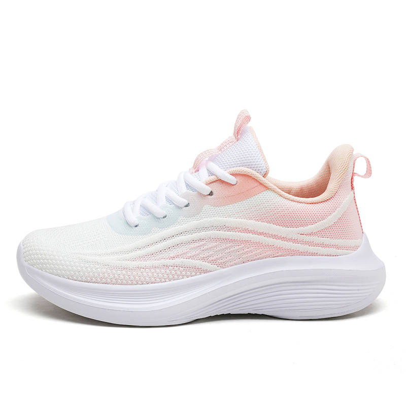 RUIKE Abrasion Resistant, Breathable, Lightweight Low top Casual Running Shoes Women's White Pink