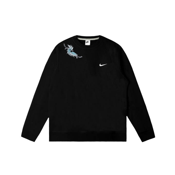 Nike Nike Club Sweatshirts Men's Black Crew Neck Moderate Regular
