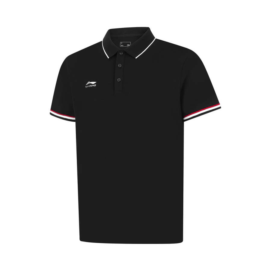 Li-Ning Li Ning Polo Shirts Men's Black Polo Collar Thin Other