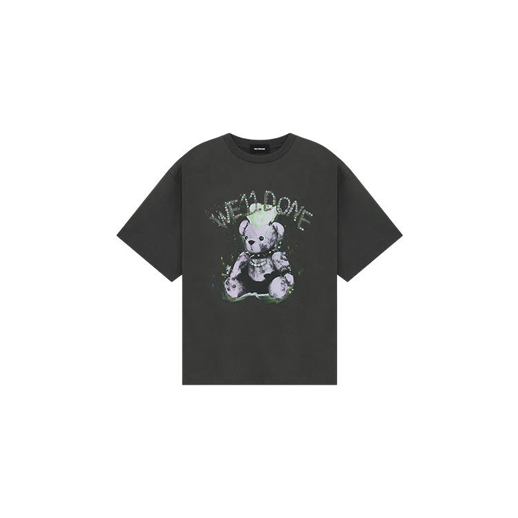 WE11DONE Short Sleeved T Shirts Unisex Charcoal Gray