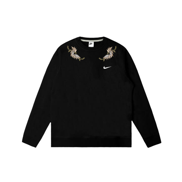 Nike Nike Club Sweatshirts Men's Black Crew Neck Moderate Regular