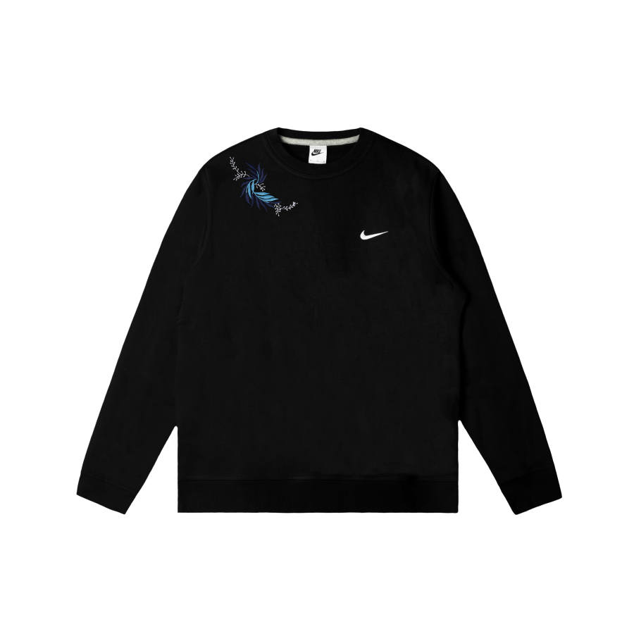 Nike Nike Club Sweatshirts Men's Black Crew Neck Moderate Regular