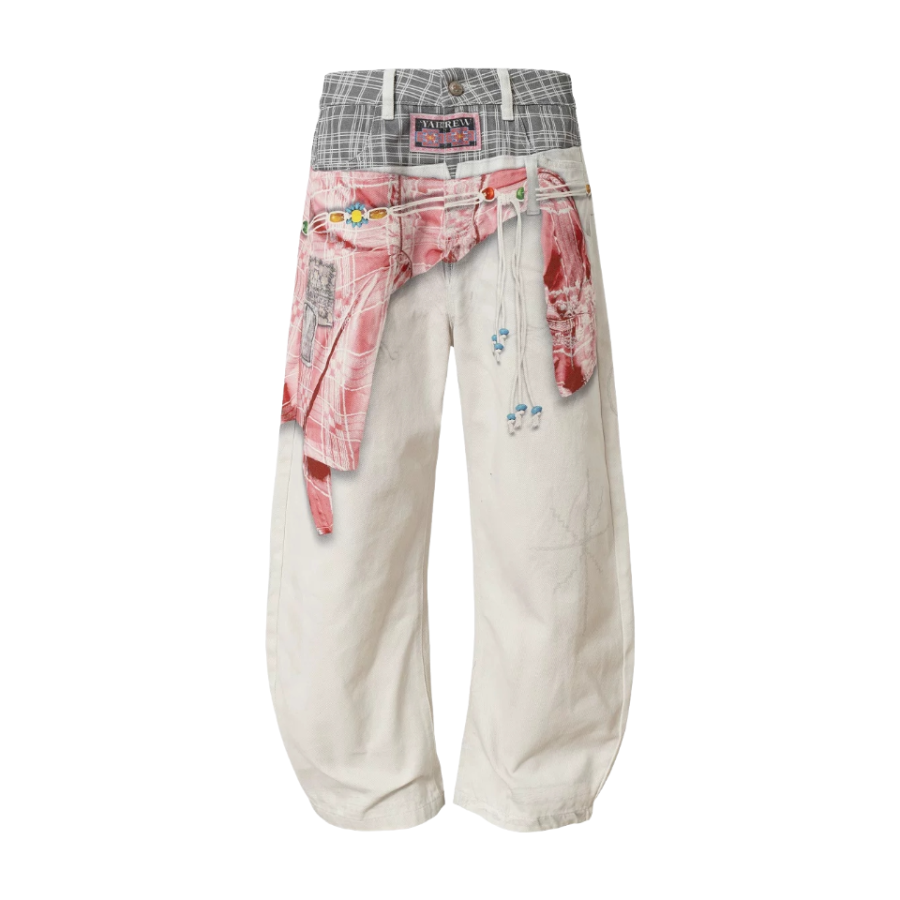 MTHE Jeans Women's White Moderate Wide Leg Pants