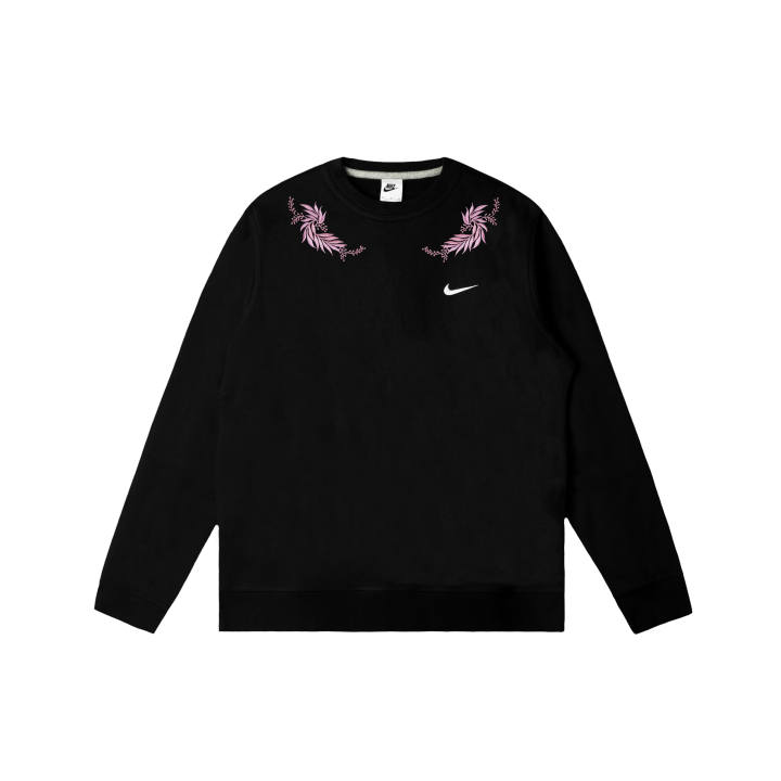 Nike Nike Club Sweatshirts Men's Black Crew Neck Moderate Regular
