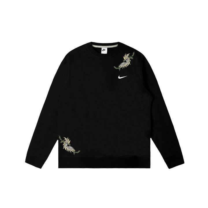 Nike Nike Club Sweatshirts Men's Black Crew Neck Moderate Regular
