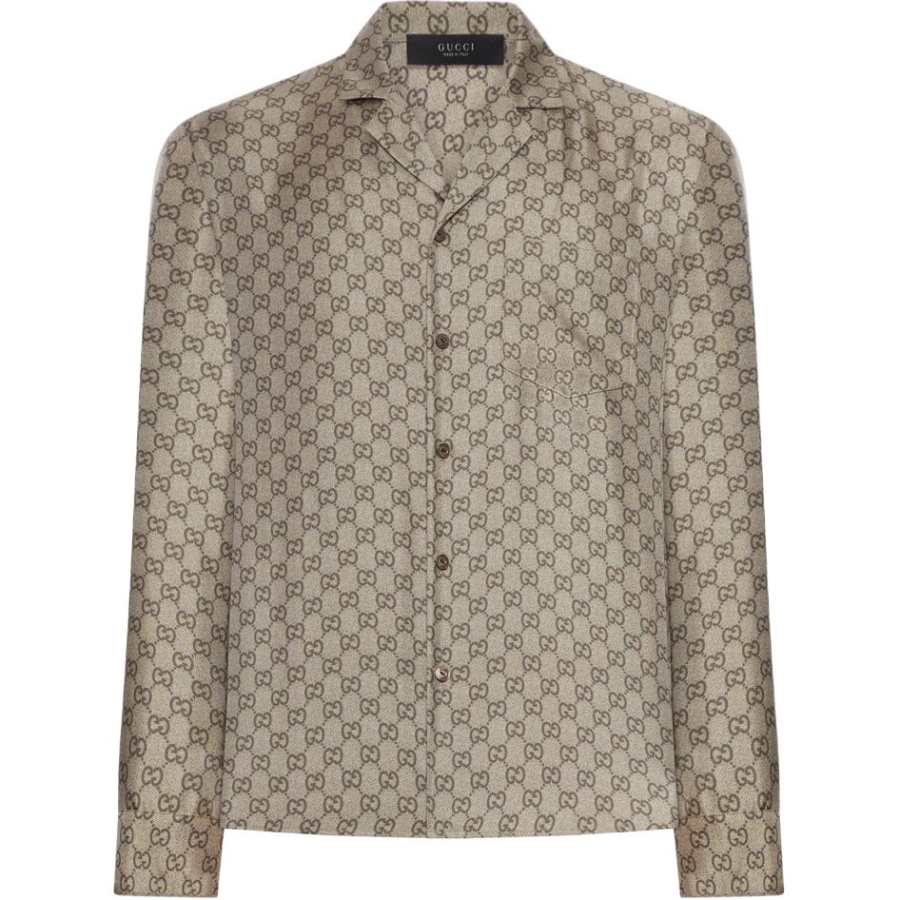 GUCCI Gucci GG-pattern silk shirt