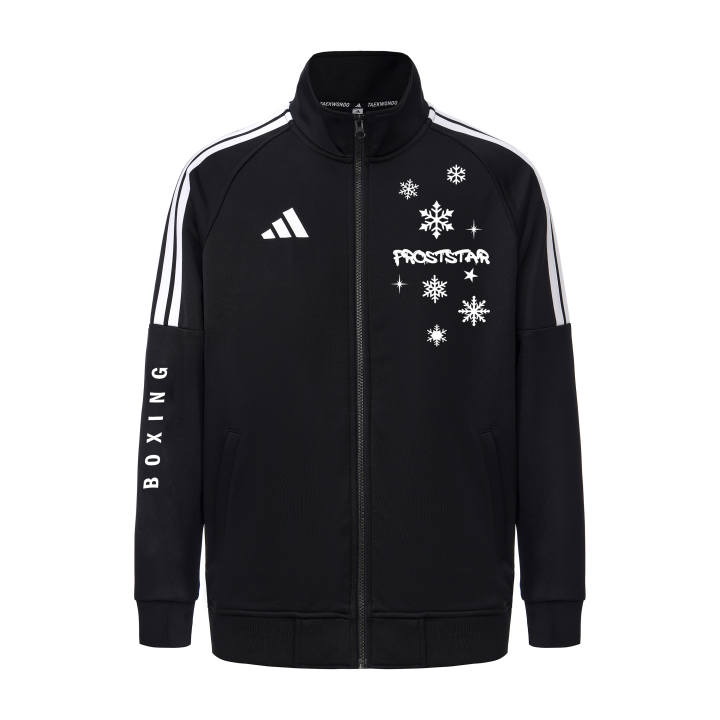 Adidas Adidas Jackets Unisex Black White Stripes Stand Collar Moderate