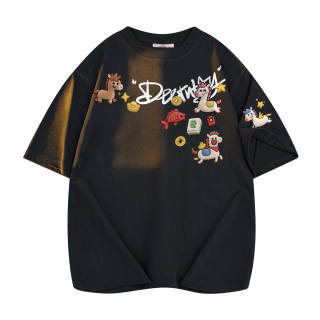 DEERWAY T Shirts Unisex Crew Neck Moderate Straight Fit
