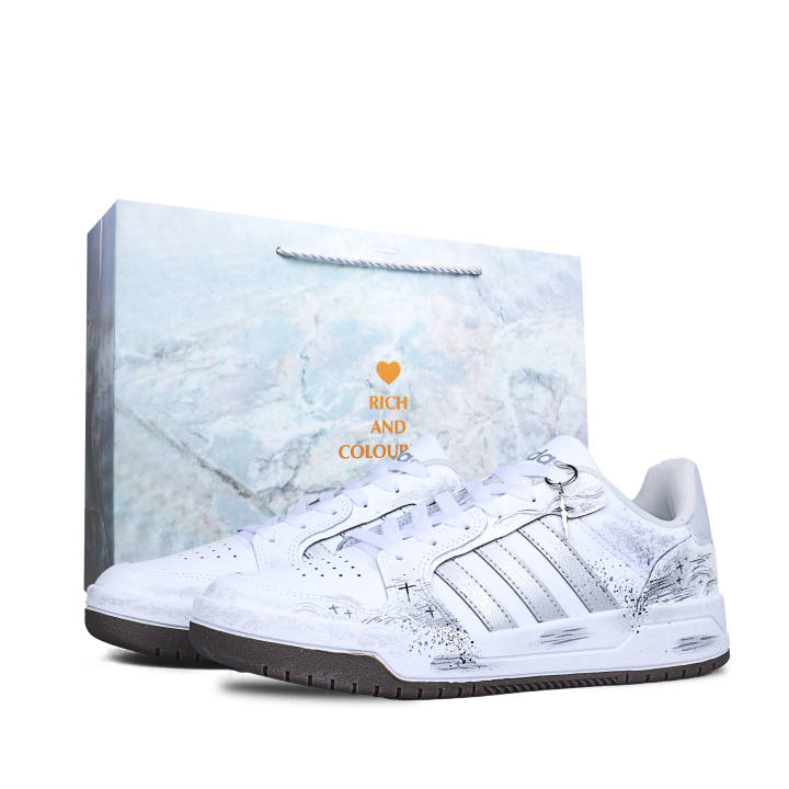 Adidas Adidas ENTRAP Cushioning Low top Casual Shoes Unisex White Silver