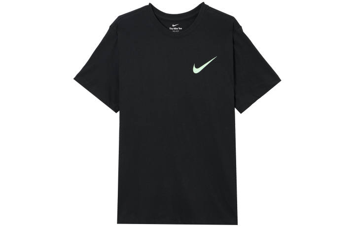 Nike Nike T Shirts Men's Black Crew Neck Moderate Straight Fit