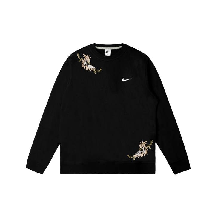 Nike Nike Club Sweatshirts Men's Black Crew Neck Moderate Regular