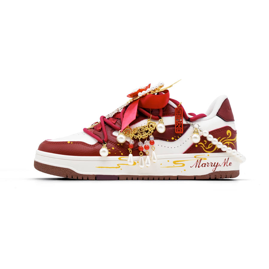 Li-Ning Li Ning Tianji Soft Exquisite Perfect Match Wedding Shoes Abrasion Resistant Lightweight Breathable Slip Resistant