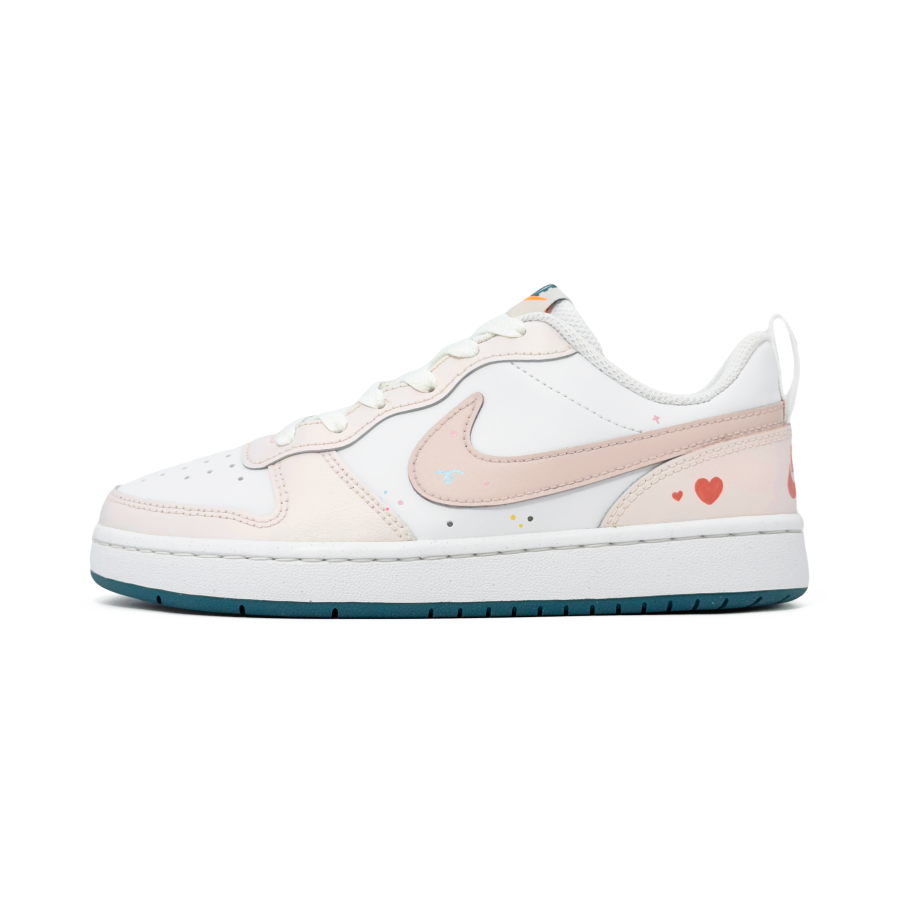 Nike Nike Court Borough 2 Heart Crushed Ice Slip Resistant Cushioning Abrasion Resistant Low top Kids' Skateboarding Shoes