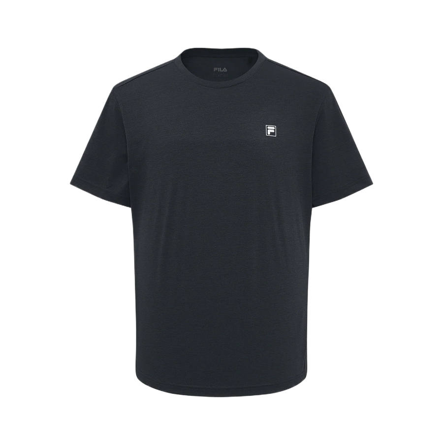 FILA T Shirts Unisex Black/Charcoal Gray Crew Neck