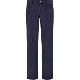Canali Jeans Men's Dark Blue Moderate Straight Fit Pants
