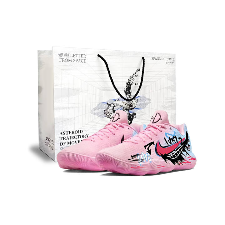 Nike Nike Hyperdunk 2017 Ghost Face WHY Abrasion Resistant Slip Resistant Low top Basketball Shoes Men's Pink Black Blue