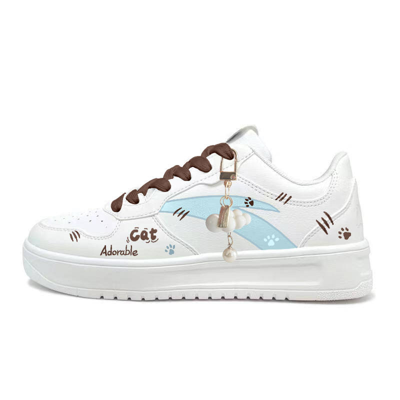 Anta Easy Mint Cat Language Abrasion Resistant Lightweight Low top Skateboard Shoes Casual Shoes Women's Blue