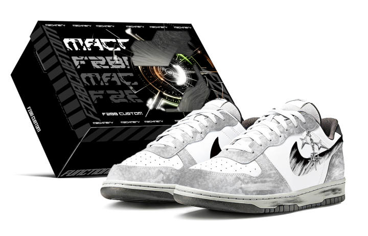 Nike Nike Big Box, Ink Dyed Graffiti Spray Painting Abrasion Resistant Slip Resistant Low top Skateboard Shoes Men's