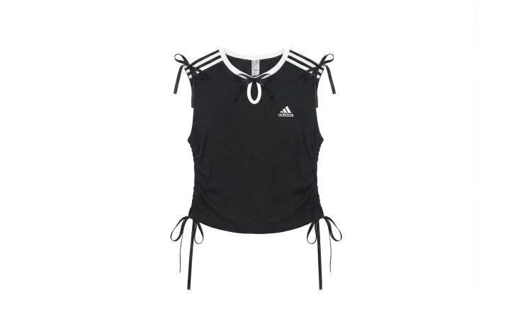 Adidas Adidas ESSENTIALS 3 Stripes T Shirts Women's Black Crew Neck Moderate Straight Fit