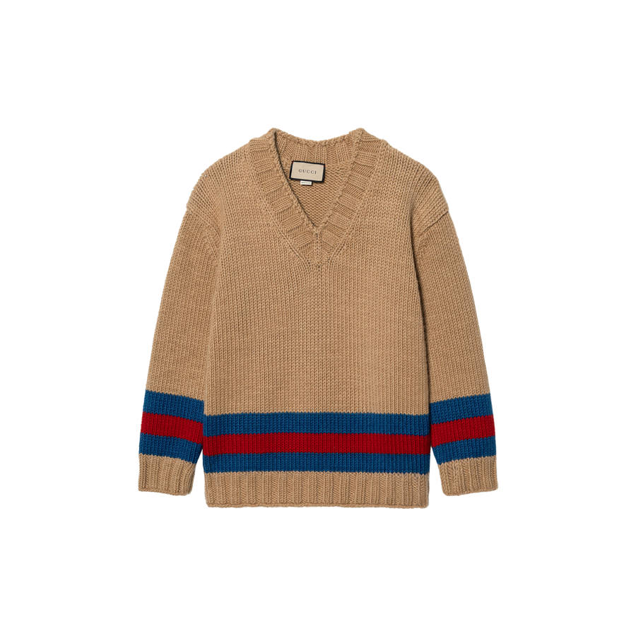 GUCCI GUCCI Fine Mohair Wool Webbed Sweater