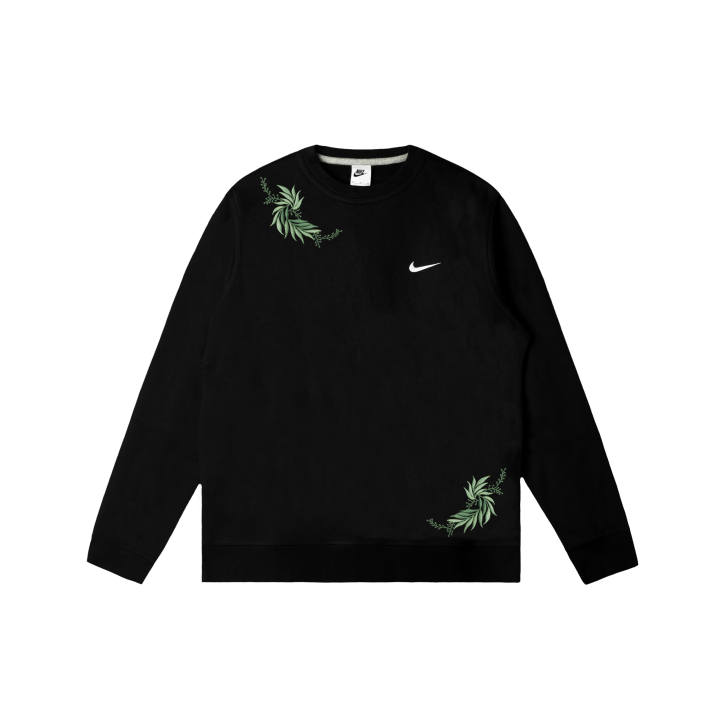 Nike Nike Club Sweatshirts Men's Black Crew Neck Moderate Regular
