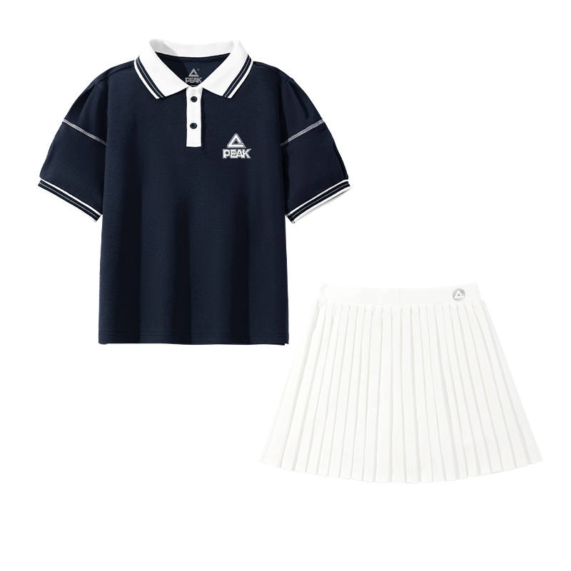 PEAK PEAK Kids Two Piece Skirt Sets Lapel Thin Short