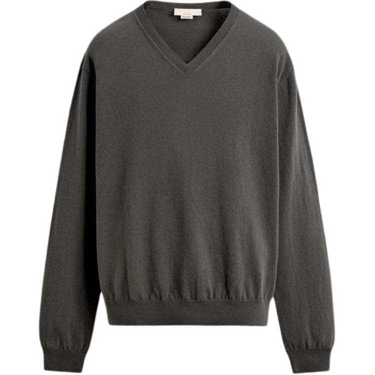 ZARA SS26 Knitwear Men's Gray V Neck Moderate