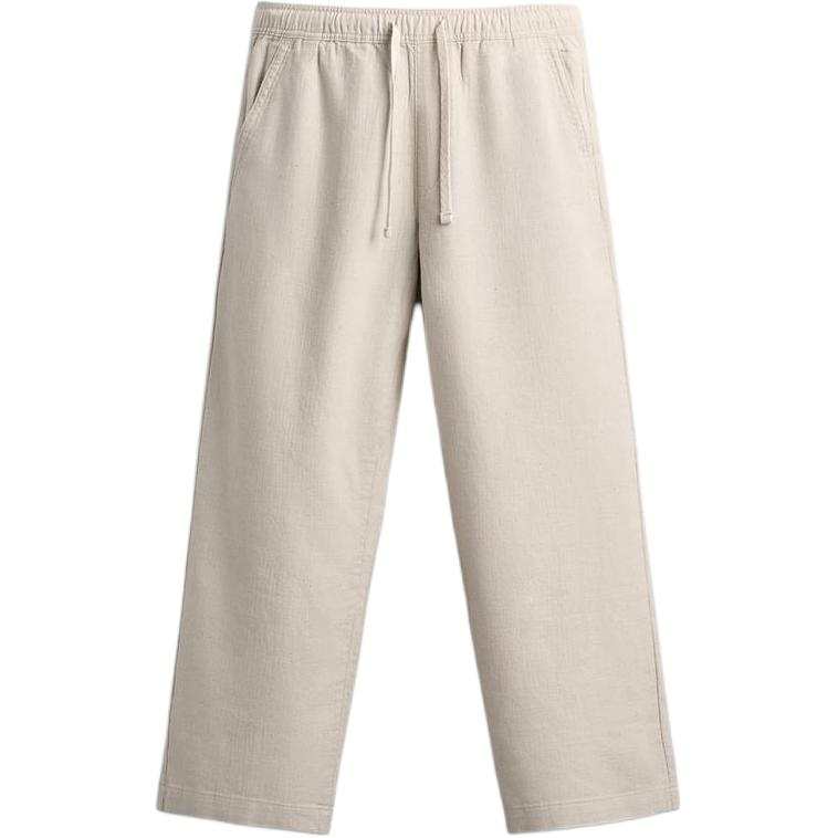 ZARA Casual Pants Men's Light Beige Moderate Straight Fit Pants