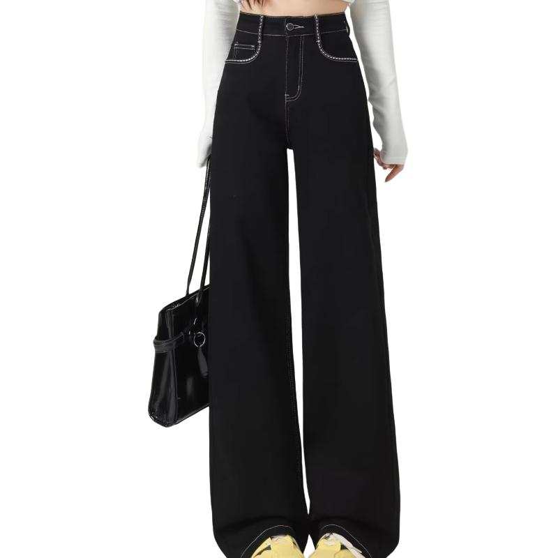 Sugarfunk Jeans Women's Black Moderate Wide Leg Pants