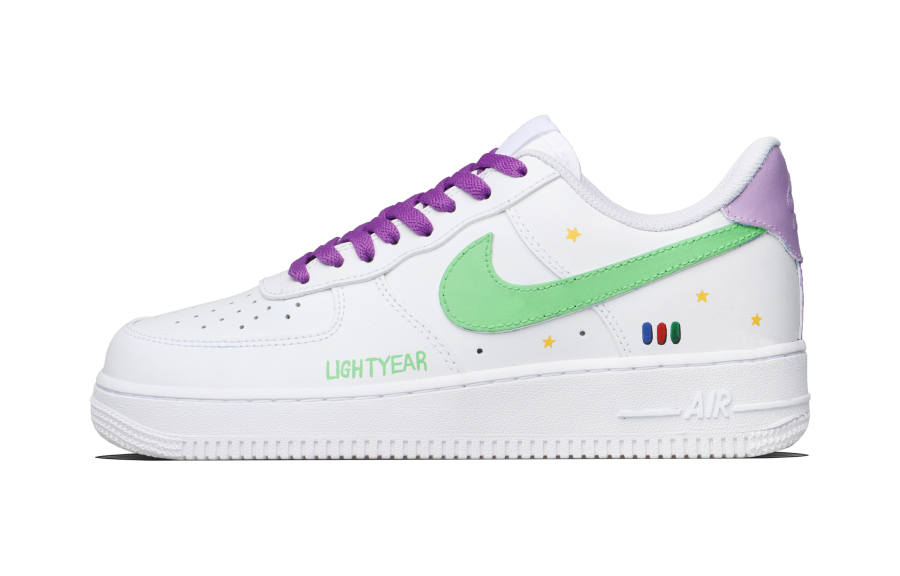 Nike Nike Air Force 1 Light Year Cow Leather Abrasion Resistant Low top Skateboard Shoes Unisex Purple