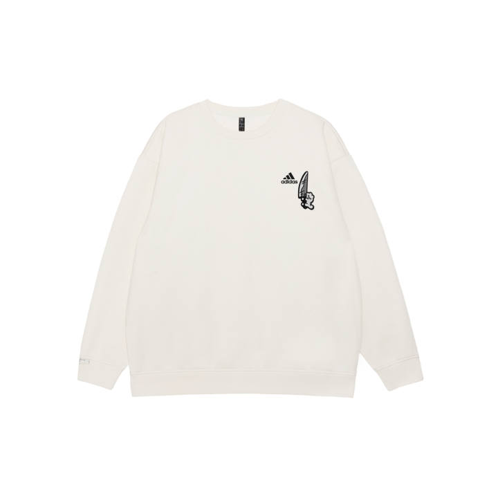 Adidas Adidas LABEL Sweatshirts Unisex White Crew Neck Moderate Regular