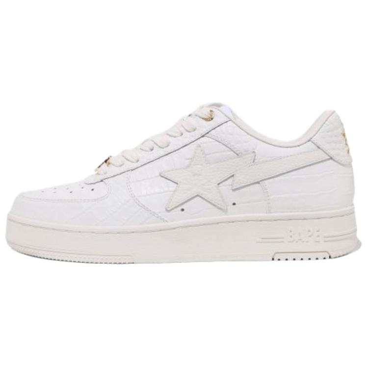 A BATHING APE x Mastermind JAPAN BAPE STA Low top Skateboard Shoes Men's White
