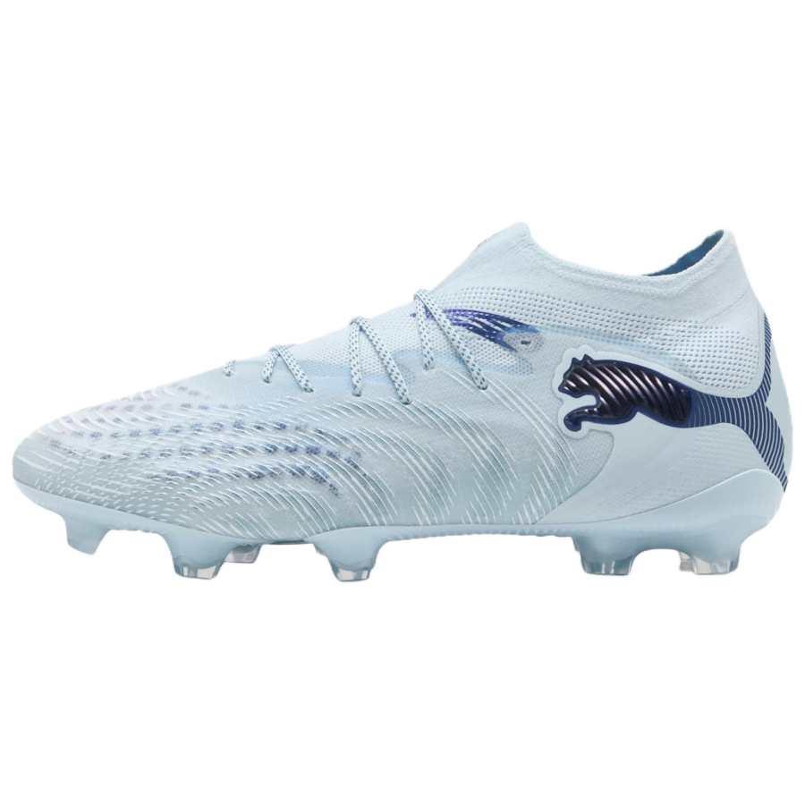 PUMA Future 9 FG Firm Ground Natural Grass Pu Cushioning Abrasion Resistant Soccer Shoes Unisex Blue White