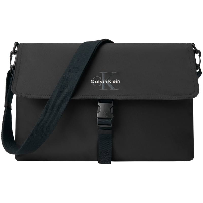 CALVIN KLEIN Fabric Crossbody Bags Regular Men's Space Black