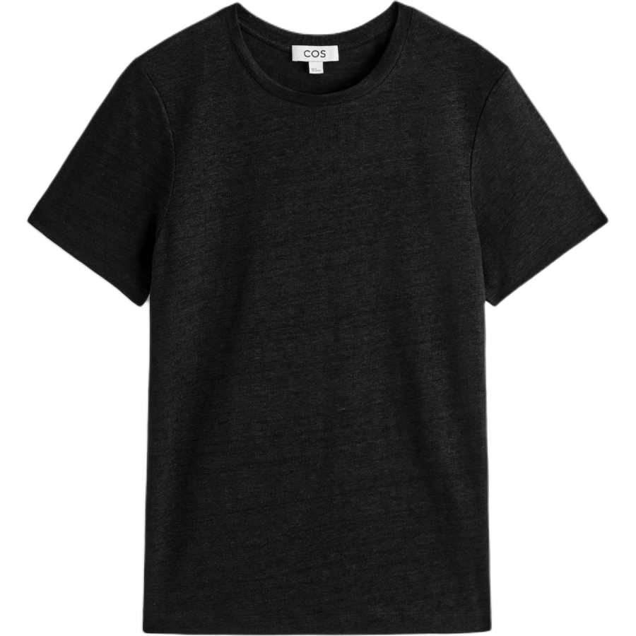 COS T Shirts Women's Black Crew Neck