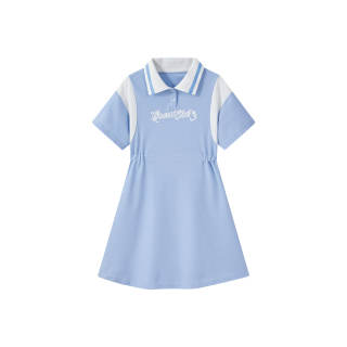 Disney Kids Dresses Lapel Moderate Long