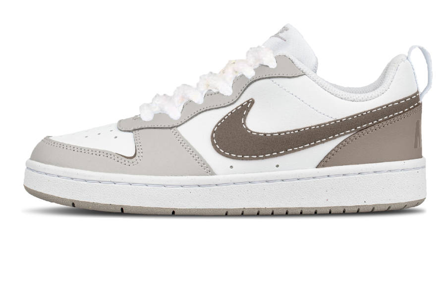 Nike Nike Court Borough Preppy Style Abrasion Resistant Low top Kids' Skateboarding Shoes Light Coffee Unisex