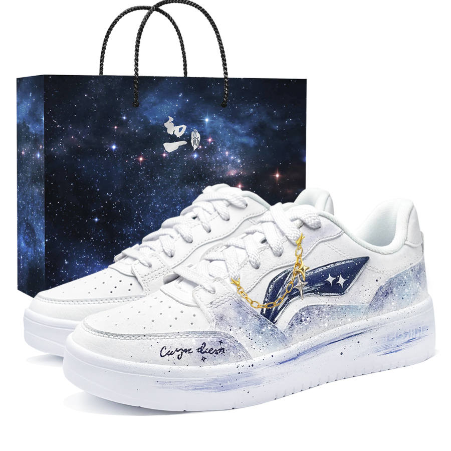 Li-Ning Li Ning Sycee Shopping Bag, Galaxy Mist Collection, First Moon Culture CH Low top Skateboard Shoes Men's