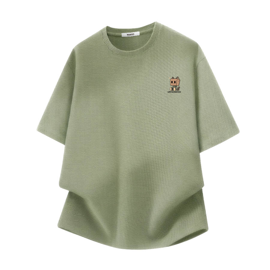 MINISO T Shirts Unisex Crew Neck Moderate Heavyweight
