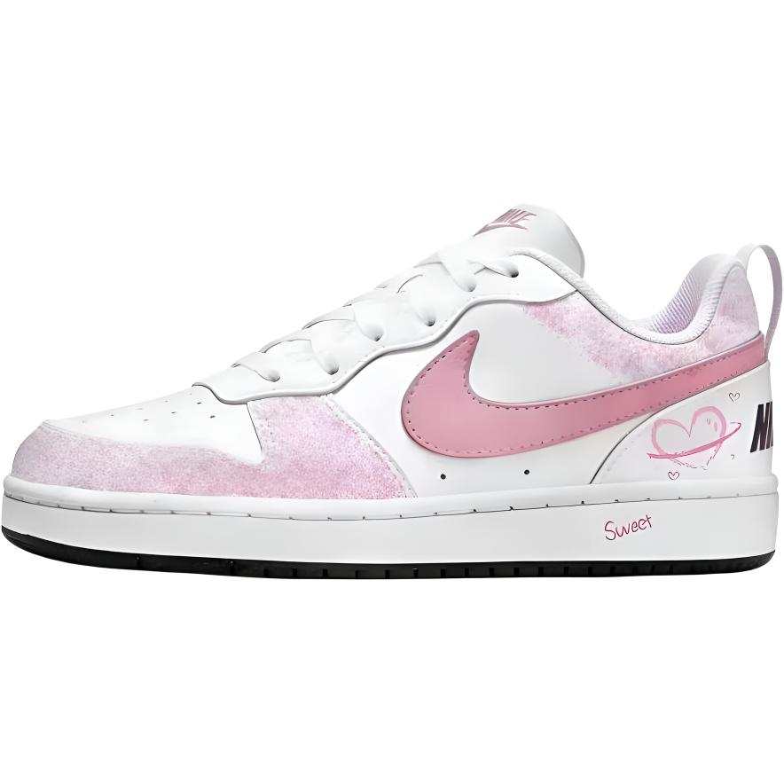 Nike Nike Court Borough Synthetic Leather Cushioning Abrasion Resistant Low top Kids' Skateboarding Shoes Unisex