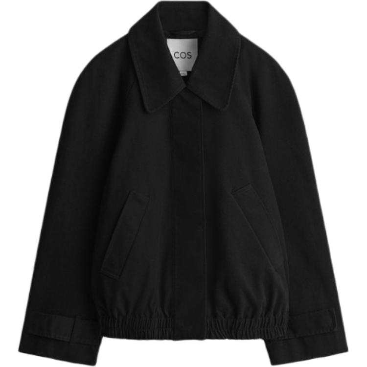 COS COS Jackets Women's Black Lapel Moderate Pilot
