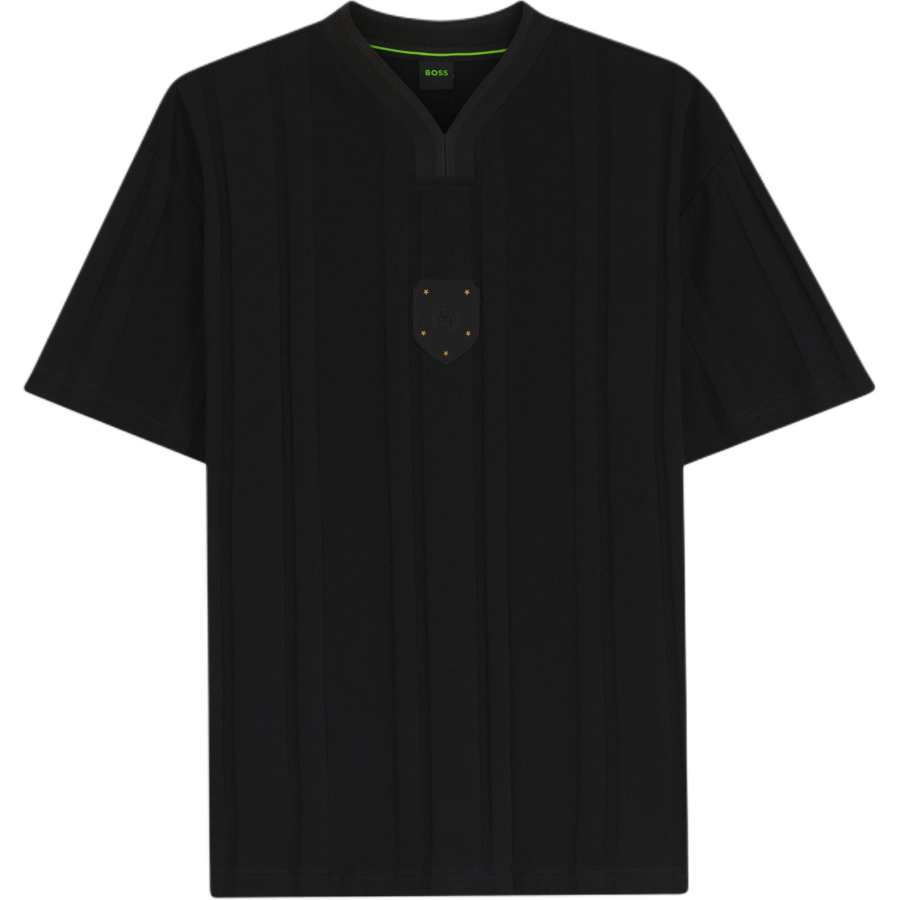 HUGO BOSS T Shirts Men's Black Crew Neck Moderate Straight Fit