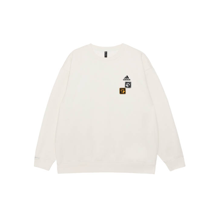 Adidas Adidas LABEL Sweatshirts Unisex White Crew Neck Moderate Regular
