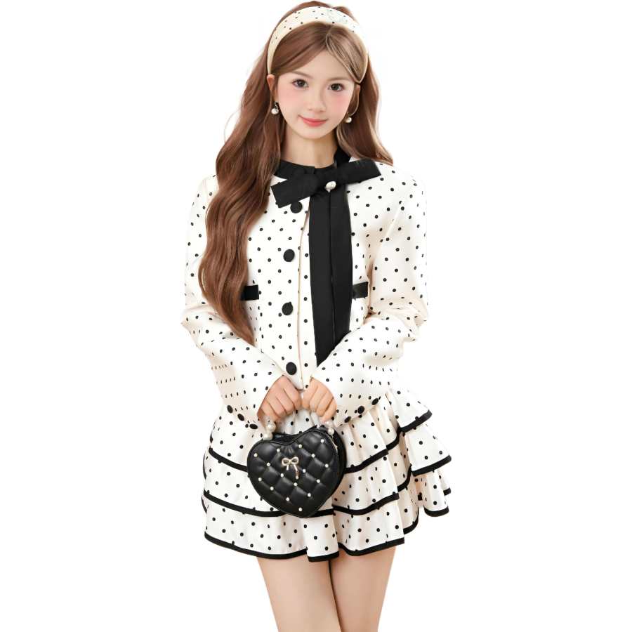 Cotton Gene Two Piece Skirt Sets Women's Crew Neck Moderate Short
