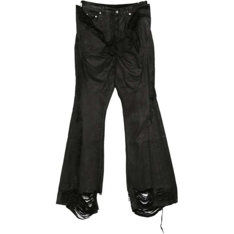 Rick Owens Drkshdw Frayed Flared Jeans